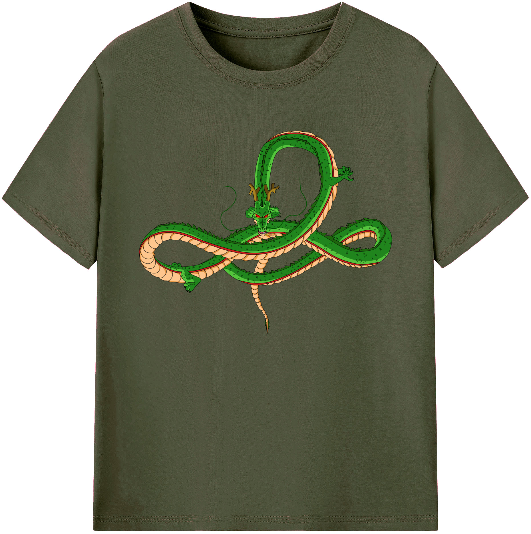（画像用） ドラゴンボール 神龍 シェンロン DRAGON BALL Shenron 綿100％ メンズ半袖Tシャツ｜肌触りやわらか＆通気性